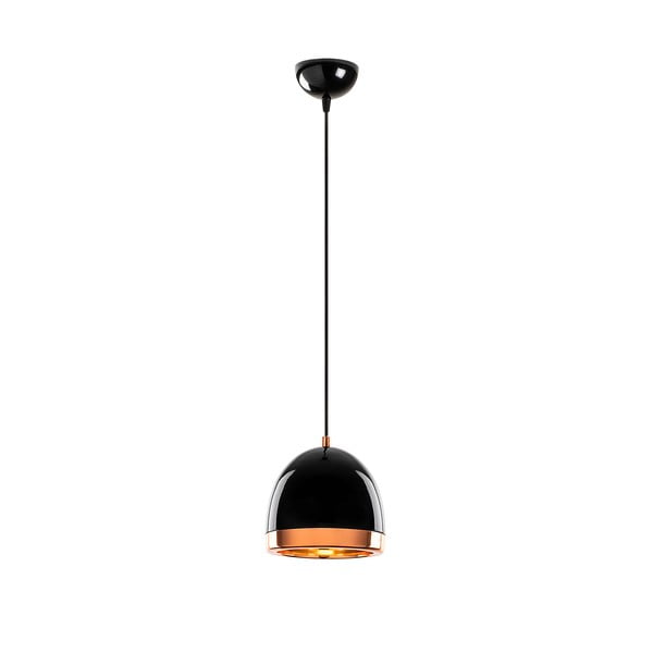 Závesné svietidlo v čiernej a zlatej farbe s kovovým tienidlom ø 17 cm Mugo – Opviq lights