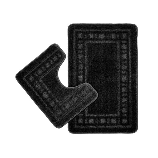 Čierne WC kúpeľňové predložky v súprave 2 ks 50x80 cm Armoni – Catherine Lansfield