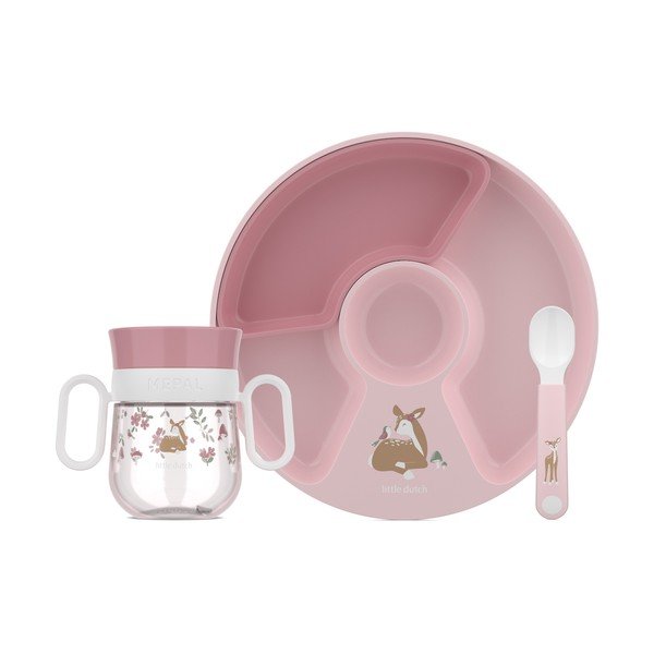 Plastová detská jedálenská súprava 3 ks Fairy Garden – Mepal