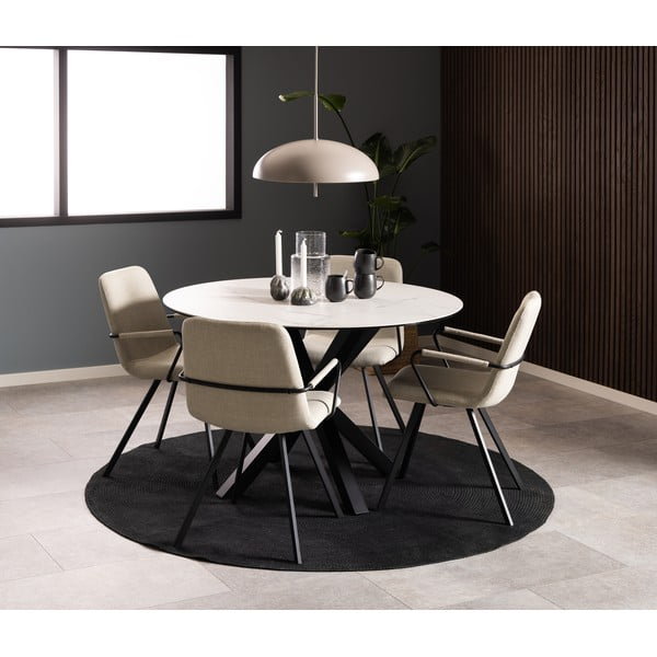 Krémové jedálenské stoličky v súprave 2 ks Selina – Actona-image-2