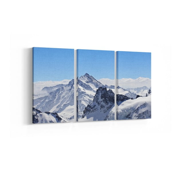 Sada 3 obrazov Mountains, 30 × 60 cm