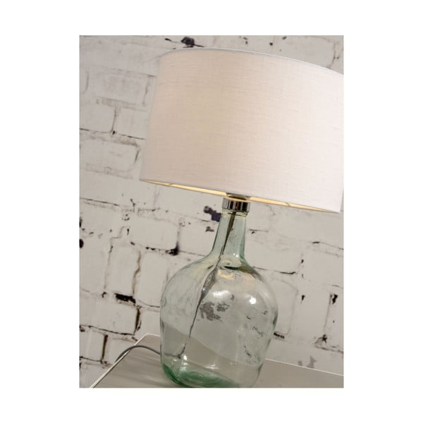 Stolová lampa s tmavosivým tienidlom a konštrukciou z recyklovaného skla Good&Mojo Murano, ⌀ 47 cm-image-4