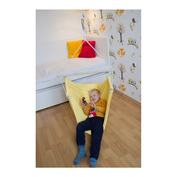 Žltá hojdačka so zavesením zo stropu Hojdavak Junior-image-2