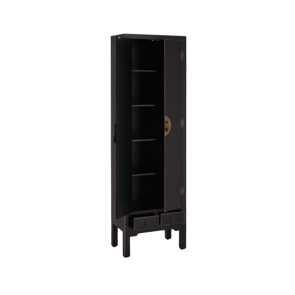 Čierna šatníková skriňa 55x185 cm Oriente – Ixia-image-2