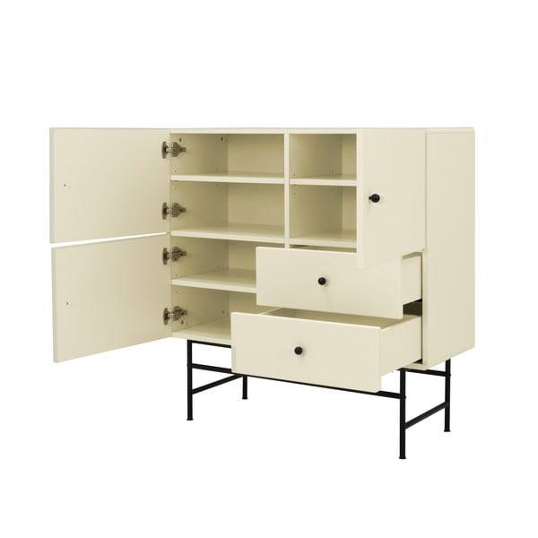 Biela vysoká komoda 107x107 cm Cocktail - Tenzo-image-2