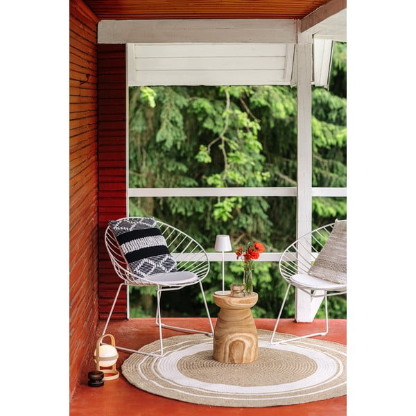 Okrúhly vonkajší koberec v prírodnej farbe ø 150 cm - NORTHRUGS-image-3