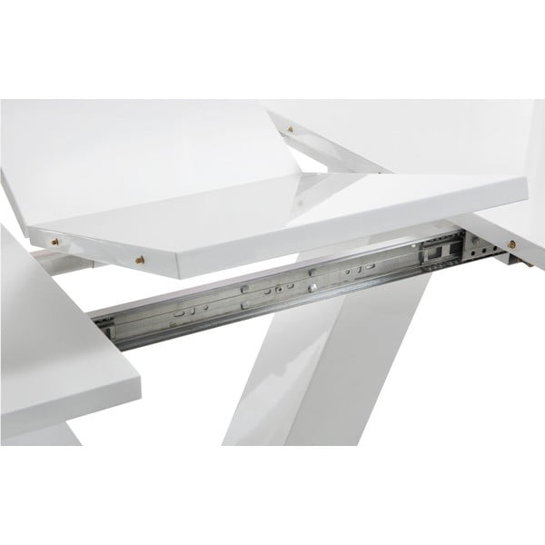 Lesklý rozkladací jedálenský stôl s prídavnou doskou 90x140 cm Aaron – Støraa-image-3