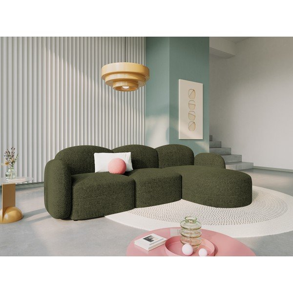 Zelená rohová pohovka (pravý roh) Blair – Micadoni Home-image-1