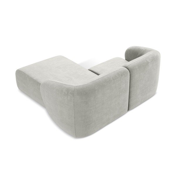 Svetlosivá ženilková rohová pohovka (pravý roh/s leňoškou) Lani – Makamii-image-3