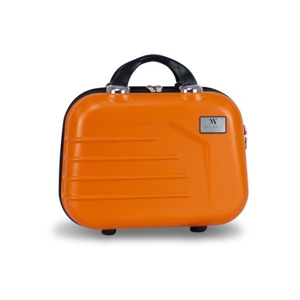 Oranžový dámsky príručný cestovný kufrík My Valice PREMIUM Make Up & Hand Suitcase