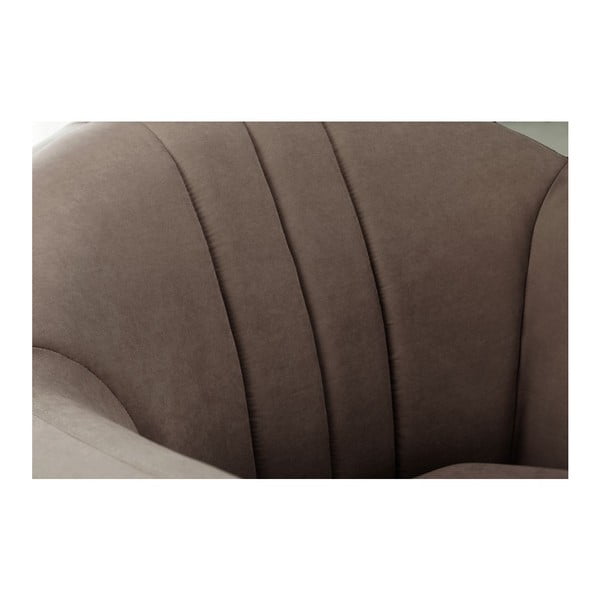 Hnedé kreslo Scandi by Stella Cadente Maison Comete Stripes-image-4