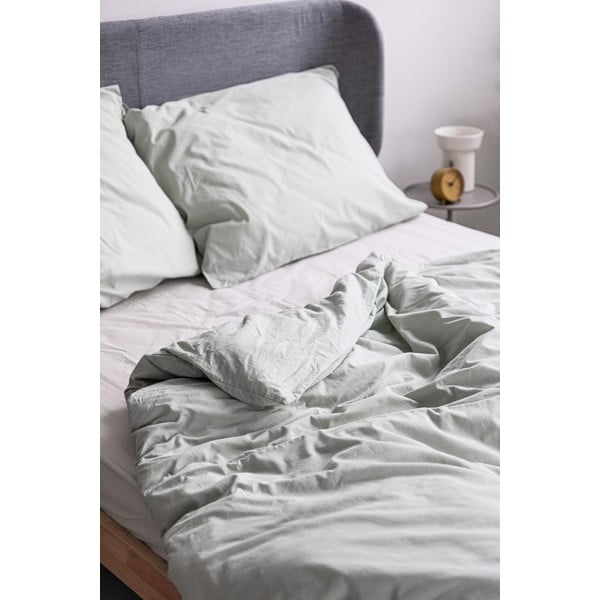 Šalviovozelené obliečky na dvojlôžko zo stonewashed bavlny Bonami Selection, 200 x 200 cm-image-4