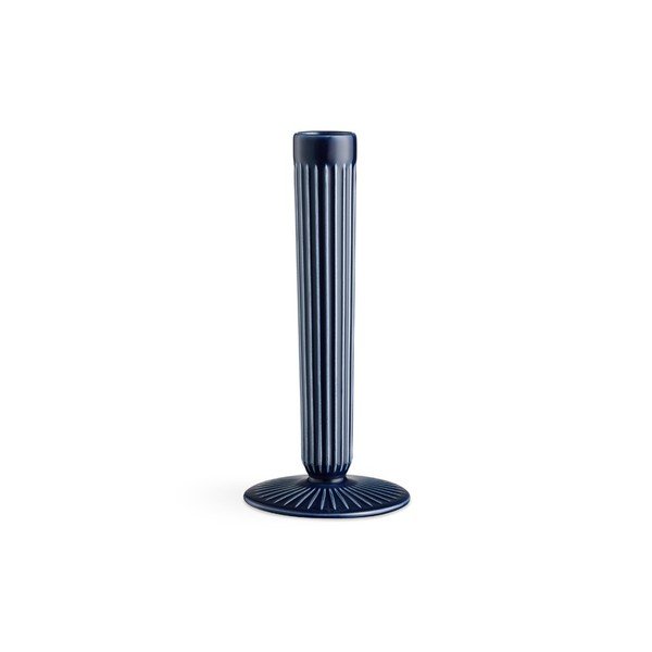 Tmavomodrý kameninový svietnik Kähler Design Hammershoi, výška 20 cm