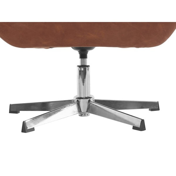 Hnedé kreslo z imitácie kože Naomi - Støraa-image-4