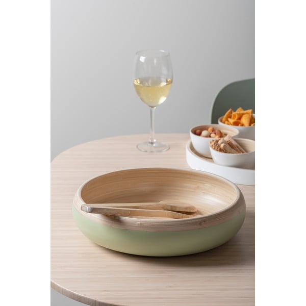 Svetlozelená bambusová servírovacia miska ø 30 cm Puro – PT LIVING-image-1