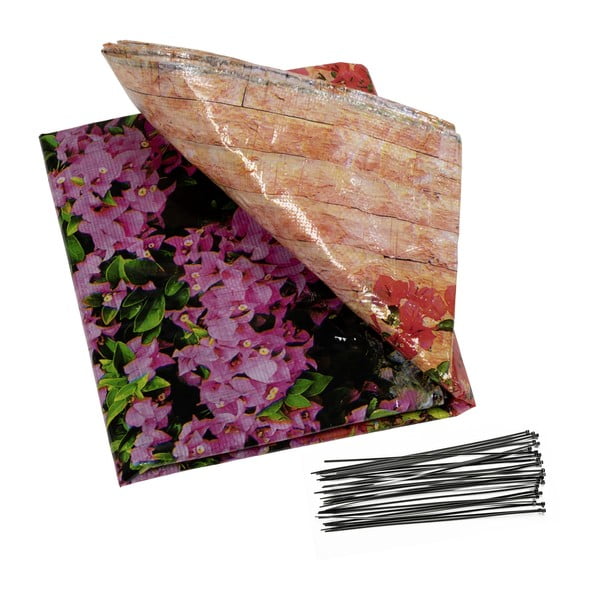 Plastová balkónová zástena 500x85 cm Flowers - Maximex-image-3