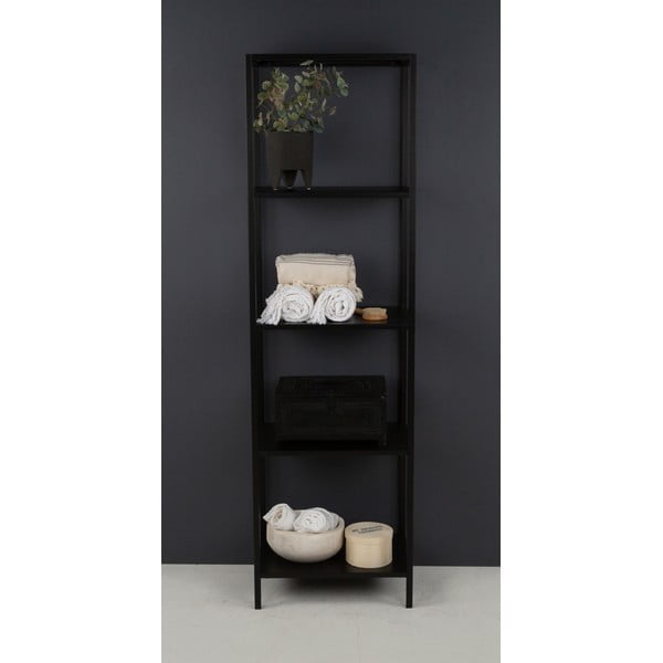 Čierny kovový regál Canett Lite, výška 175 cm-image-1