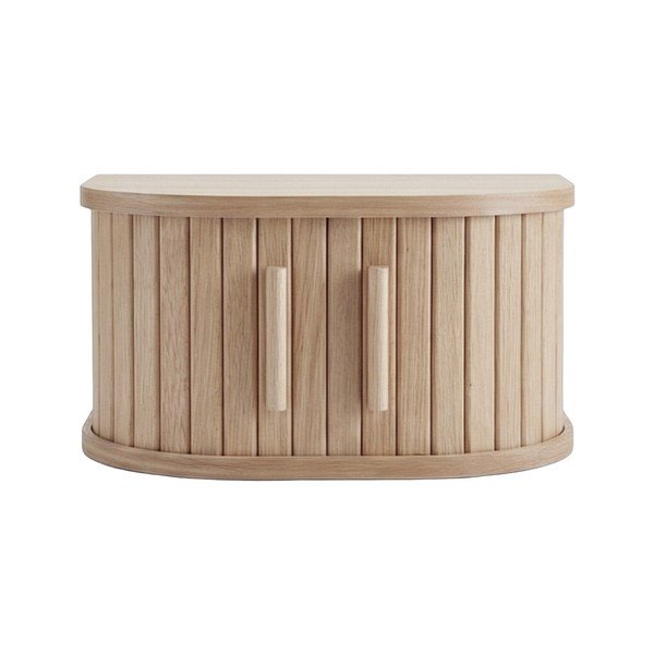 Závesný/s poličkami nočný stolík v dekore duba v svetlo prírodnej farbe Meta – Unique Furniture-image-1
