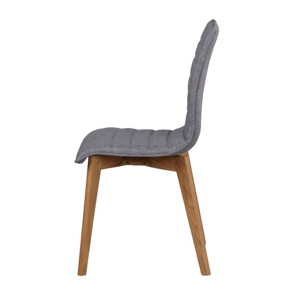Sivá jedálenská stolička s hnedými nohami Rowico Grace-image-2