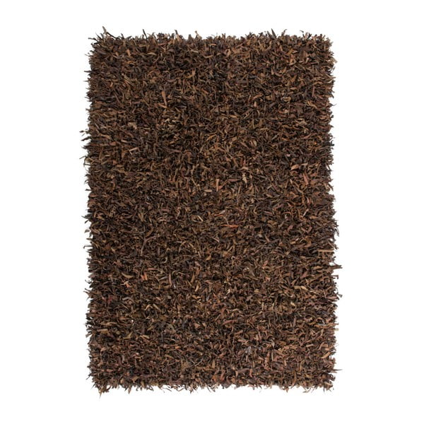 Hnedý kožený koberec Rodeo, 160x230cm