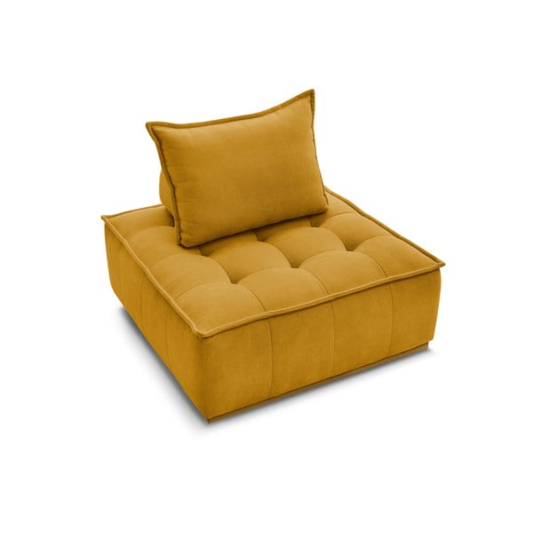 Ženilkové kreslo v horčicovej farbe Elisa – Bobochic Paris-image-4