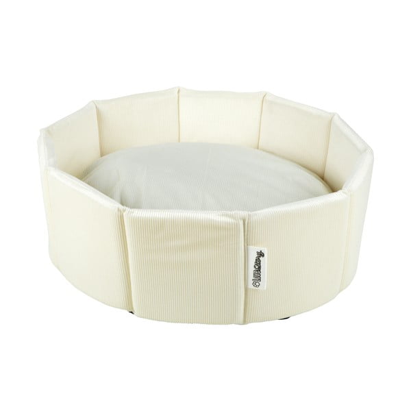 Krémový pelech pre psa ø 48 cm – Love Story