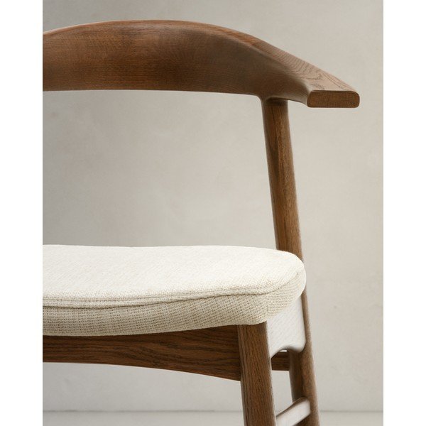 Hnedá/béžová jedálenská stolička Timons – Kave Home-image-4