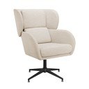 Biele zamatové kreslo ušiak Vanessa – Støraa