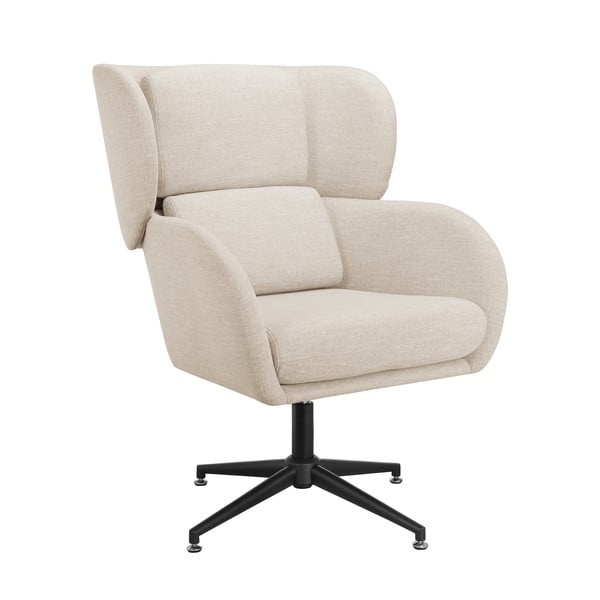 Biele zamatové kreslo ušiak Vanessa – Støraa