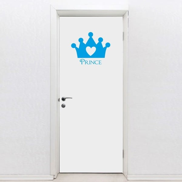 Modrá samolepka na dveře Prince