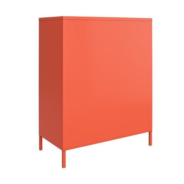Oranžová kovová komoda Novogratz Cache, 80 x 102 cm-image-3