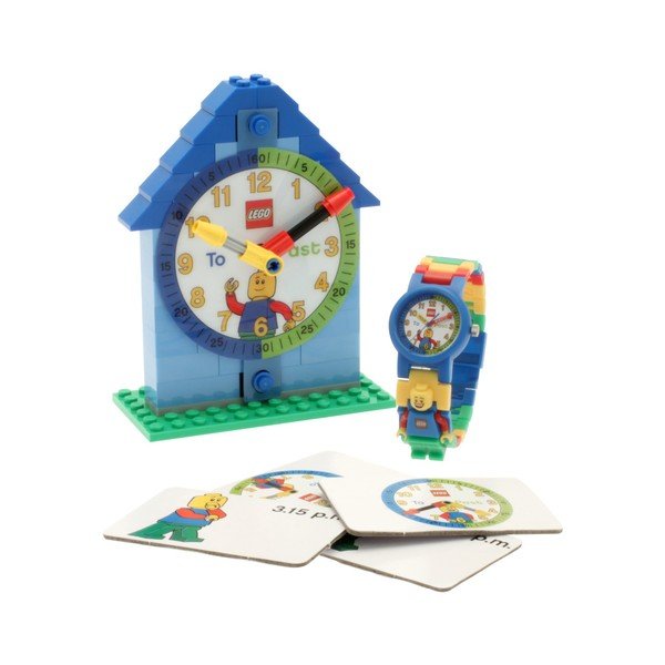 Modré hodinky a výuková stavebnica LEGO® Time Teacher