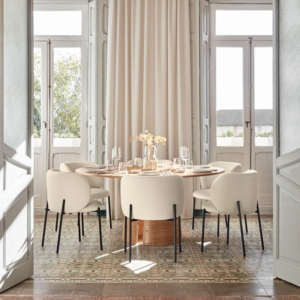 Okrúhly jedálenský stôl v dekore jaseňa ø 157 cm Cep – Teulat-image-3