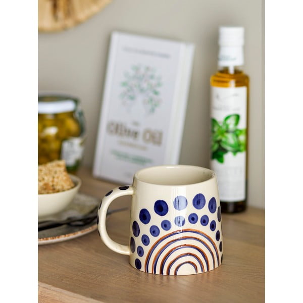 Tmavomodro–béžový hrnček z kameniny 515 ml Shama – Bloomingville-image-1