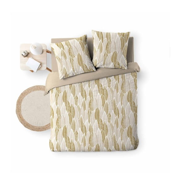 Okrovožlté obliečky na dvojlôžko/predĺžené z mikrovlákna 240x220 cm Kim – douceur d'intérieur-image-4