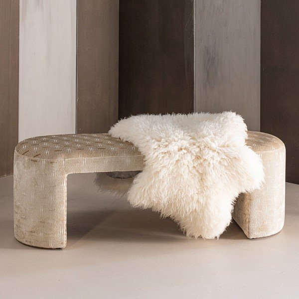 Béžová polstrovaná lavica Jacob – WOOOD-image-1