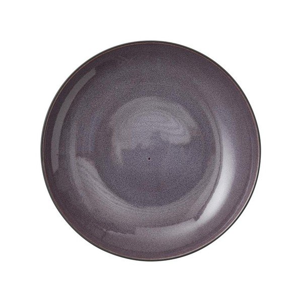 Čierna kameninová servírovacia misa s vnútornou glazúrou vo fialovej farbe Bitz Mensa, priemer 40 cm-image-3