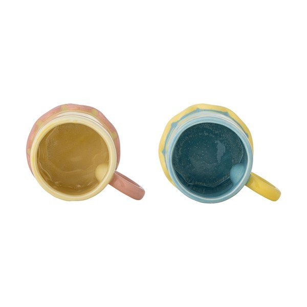 Svetložlté/svetlomodré keramické hrnčeky v súprave 2 ks 350 ml Polly – Bloomingville-image-2