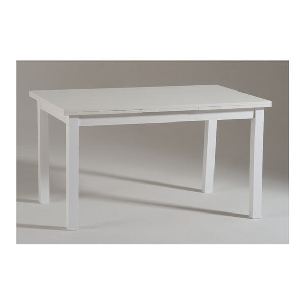 Biely drevený rozkladací jedálenský stôl Castagnetti Wyatt, 140 cm