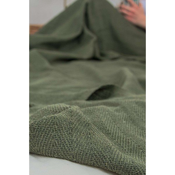 Khaki pléd 240x220 cm Marla  – Mijolnir-image-2