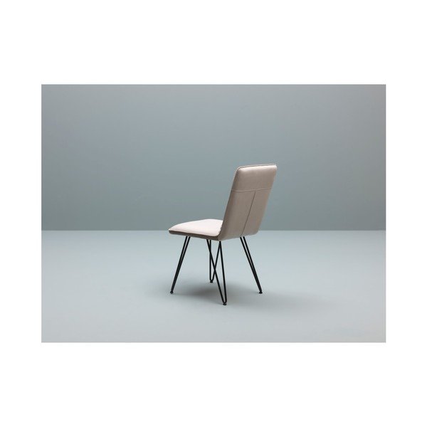 Sada 4 sivých jedálenských stoličiek s čiernou podnožou Design Twist Elice-image-4