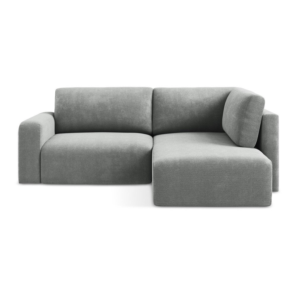 Sivá ženilková rozkladacia/s úložným priestorom rohová pohovka (pravý roh/do L) Kona – Makamii