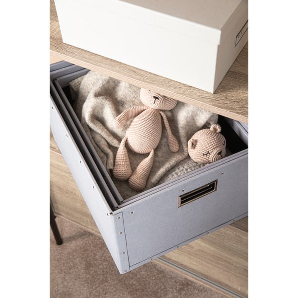 Svetlosivé kartónové úložné boxy v súprave 3 ks Ture – Bigso Box of Sweden-image-3