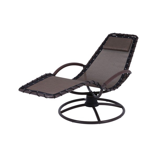 Sivé kovové záhradné ležadlo Rhodes – Garden Pleasure