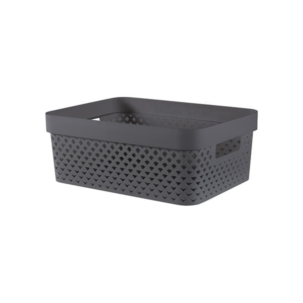 Tmavosivý plastový úložný box 36x27x14 cm Pure – Curver