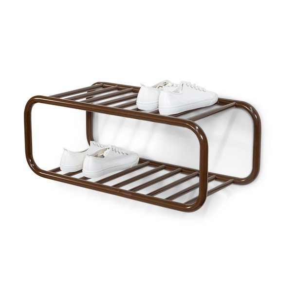 Tmavohnedá kovová závesná skrinka na topánky 72x28x35 cm Retro – Spinder Design-image-3