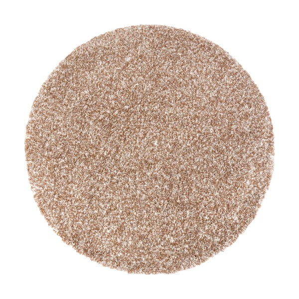 Svetlohnedý okrúhly koberec ø 160 cm Shag – Hanse Home