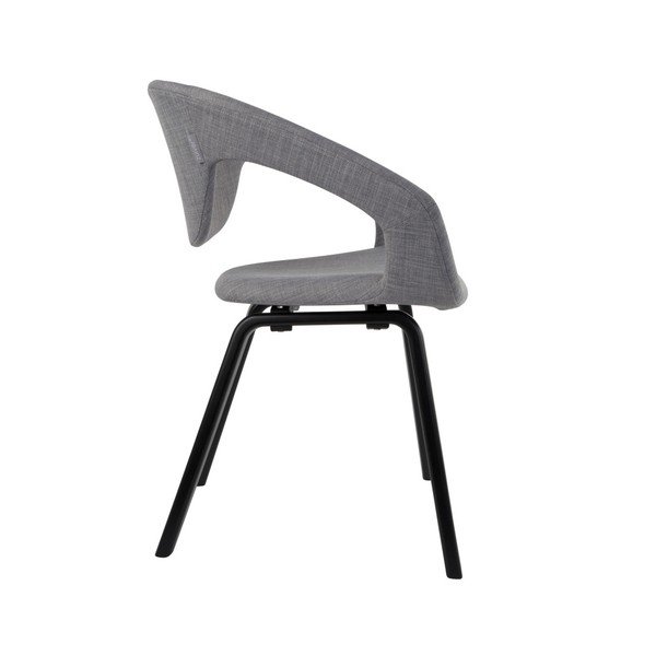 Sada 2 sivých stoličiek s čiernymi nohami Zuiver Flexback-image-3