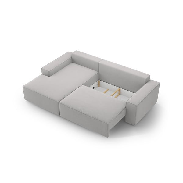 Svetlosivá rozkladacia rohová pohovka (ľavý roh) Jodie – Micadoni Home-image-4