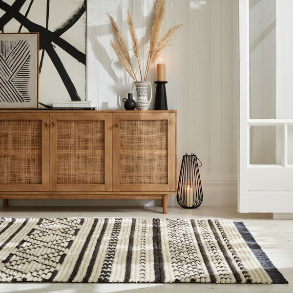 Čierno-biely koberec 160x230 cm Sabri – Flair Rugs-image-1